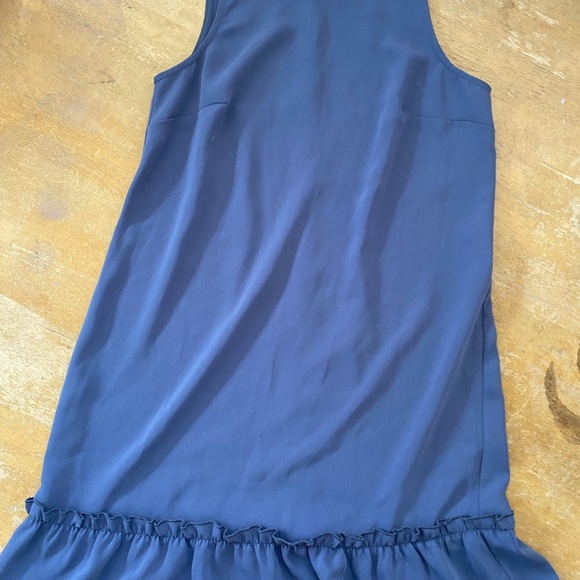 Loft High neck ruffle trapeze gray dress Size: XXSP - Picture 6 of 9